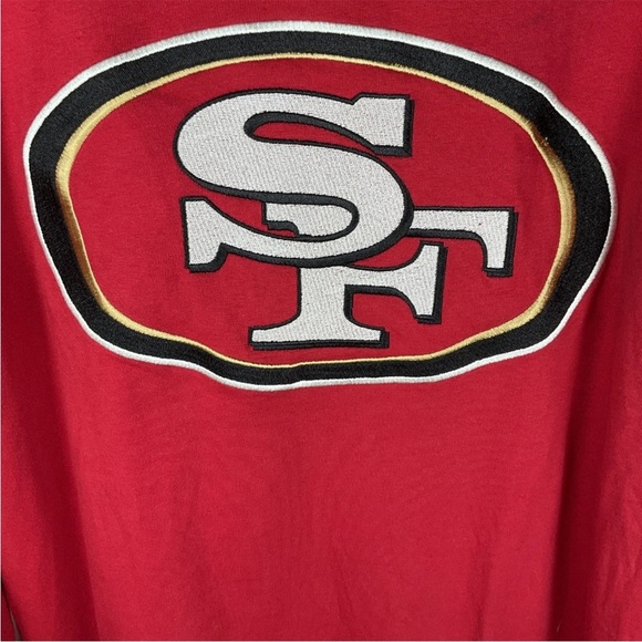 San Francisco 49ers Starter Sz M Field Jersey Long Sleeve T-Shirt - Scarlet/Gold - Picture 3 of 11